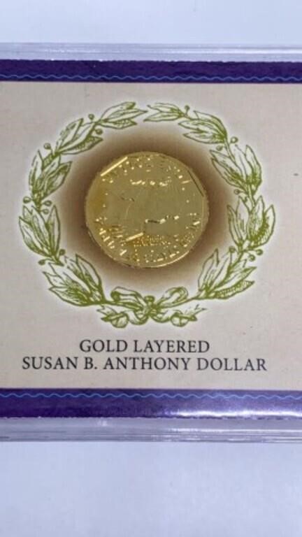 Gold layered Susan B Anthony dollar