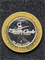 Monte Carlo Ltd Ed. $10 Gaming Token ....