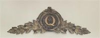 Hammered Tin ‘Q’ Swag Finial Wall Plaque