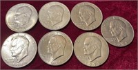 (7)  1971 (4) & 1978 (3) Eisenhower Dollar Coins