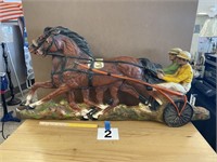 COMPOSITE HORSE RACING WALL ART 42" LONG