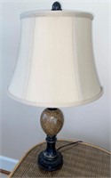 Vintage Italian Motif Resin Lamp w/ Shade
