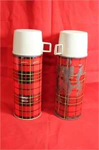 Lot of Two Vintage Thermos