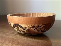 Peruvian Hand Carved Gourd Art Bowl