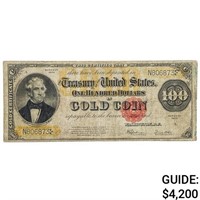 FR. 1215 1922 $100 BENTONGOLD CERTIFICATE VF
