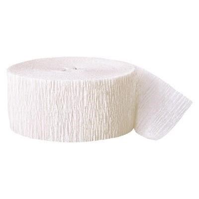 Lot of 6 White Crepe Streamer - Spritz 200ft