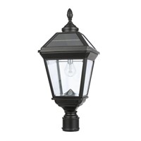 Black Solar Outdoor Light Post Lantern