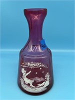 Cranberry Glass Mary Gregory Water Jar