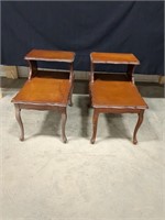 2 side tables 18"w 27" 17"t 26"t