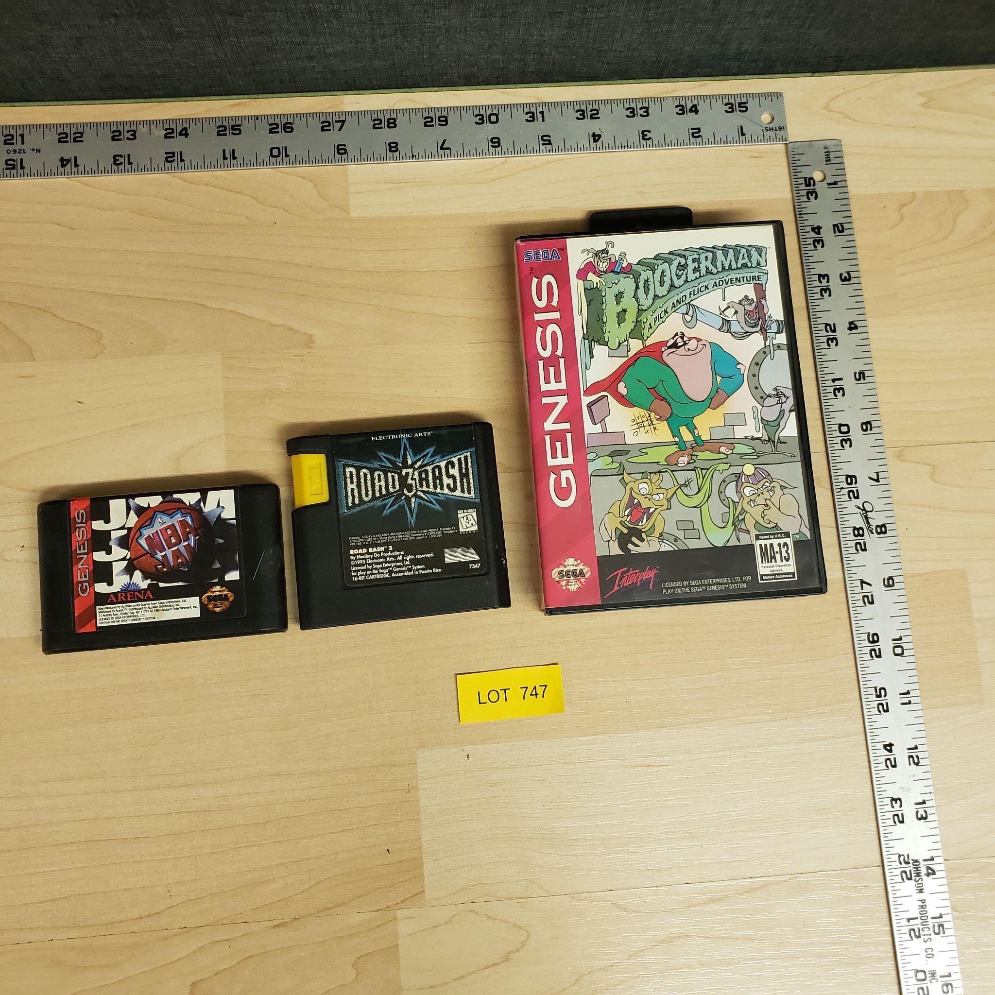 Lot of Sega Genesis Games, Road Rash 3 , Boogerman