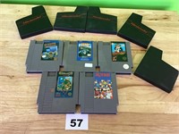 NES Games with Game Sleeves lot of 5