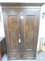 Walnut 2 Door Knock Down Wardrobe (48x84")