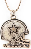Jewelry Sterling Silver Cowboys Football Necklace