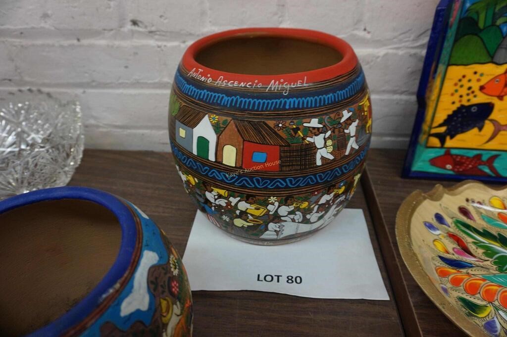 Mexican Folk Art clay pot
