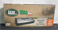 NIB LEM MaxVac 100 Vacuum Sealer