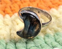 Vintage Sterling Silver Ring - Labradorite Stone