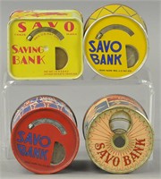 LOT OF FOUR SAVO BANKS