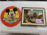 Mickey Mouse Sign and Picture