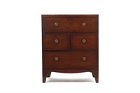 GEORGE II TWO PIECE MAHOGANY CAMPAIGN CHEST