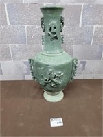 Jade vase with dragons! High value very old piece!
