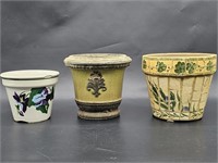 (3) Planters / Flower Pots, as pictured