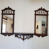 2 wall mirror and shelf