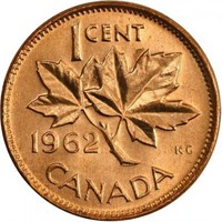 Canada 1 cent, 1962