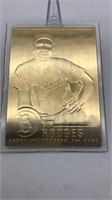 Gil Hodges 22kt Gold Baseball Card Danbury Mint