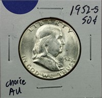 1952-S Franklin Half Dollar Ch. AU