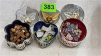 3 Rosaries in tins