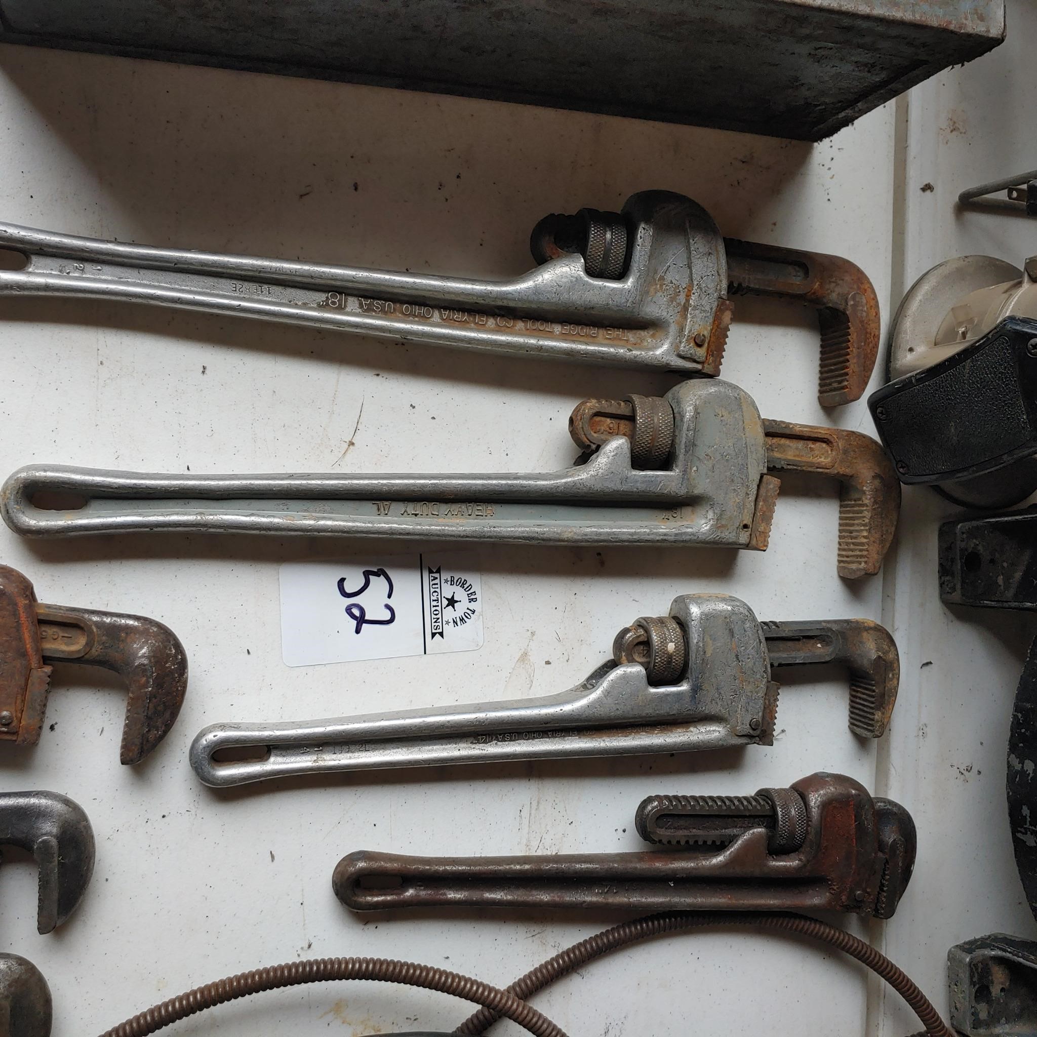 4 PIPE WRENCHES