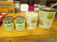 (2) Vintage NIDO Nestle Tins w/ Sealed Contents,