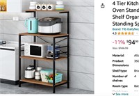 4 Tier Kitchen Bakers Rack Microwave Oven STAND