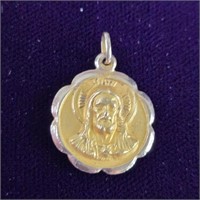 10k Gold Holy Medal Pendant, 3gr