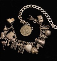 Silver Charm bracelets. Most charms marked