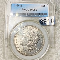 1890-S Morgan Silver Dollar PNCG - MS66