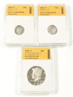 SGS SILVER COIN LOT KENNEDY HALF MERCURY DIMES