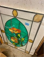 Stained glass floral leaded stained glass