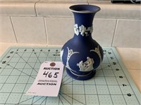 Wedgwood Jasperware Dark Blue Vase, Been cracked