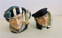 Pair Royal Doulton MiniatureToby Mugs