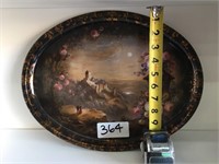 Metal Decorative Tray Or Plate Picture Of Roses