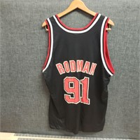Dennis Rodman,Bulls,Black, ,Champion Jersey,Size