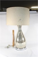Large mercury glass style lamp with shade
