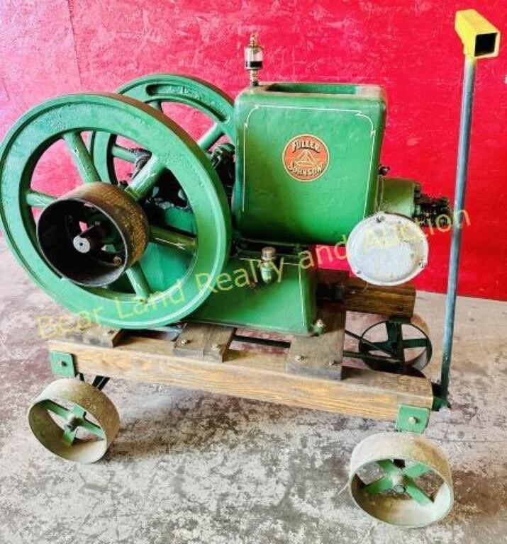 FULLER & JOHNSON DOUBLE WHEEL ENGINE, 3HP