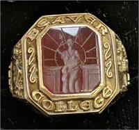 10k Gold 1957 Beaver College Class Ring 6.6 Dwt