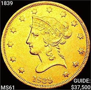 1839 $10 Gold Eagle