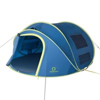 E7665  QOMOTOP 4-Person Camp Tent, Easy Setup