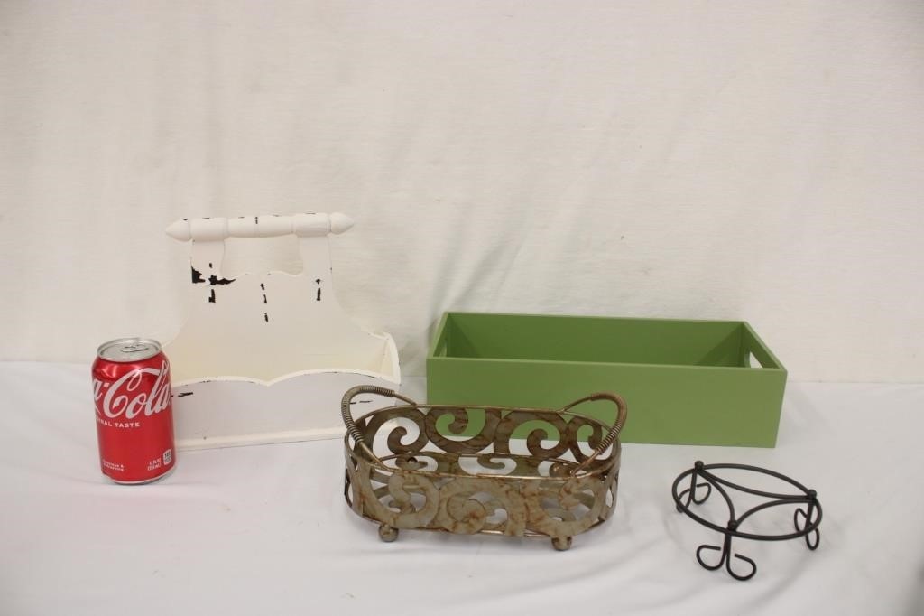 Decorative Wooden & Metal Baskets & Boxes