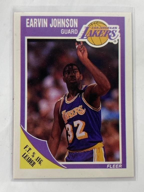 1989 Fleer HOF Magic Johnson Card