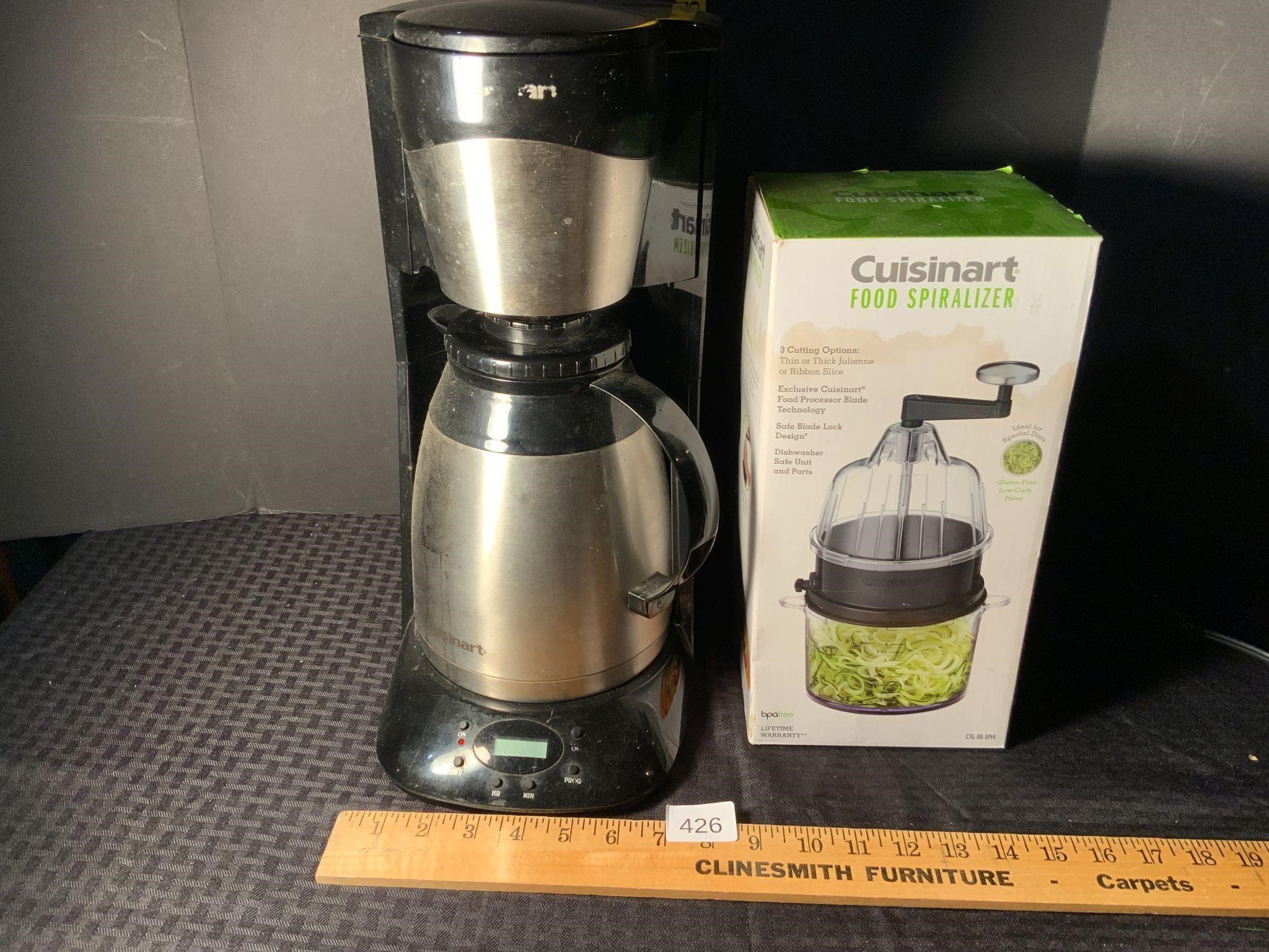 Cuisinart Coffee Maker & New Food Spiralizer